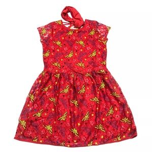 NEW! Girls' Wonder Woman A-Line Dress with Headwrap